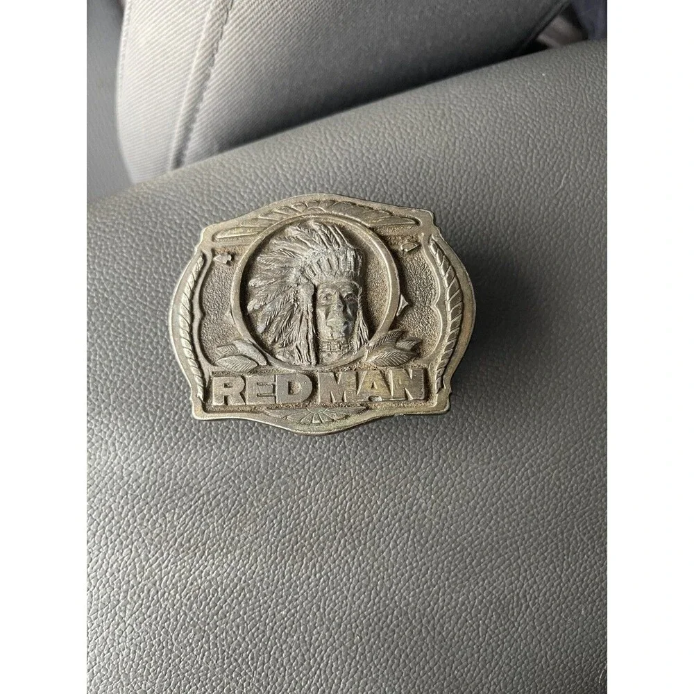 REDMAN LIMITED EDITION BELT BUCKLE 1988 VINTAGE USA PINKERTON TOBACCO CO